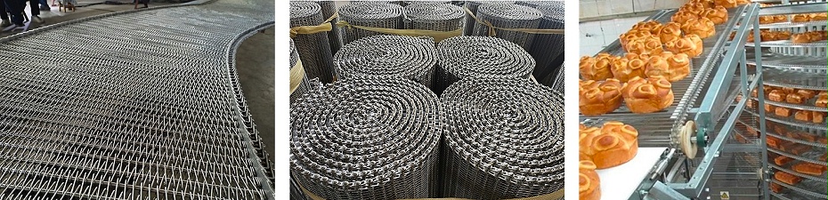 螺旋速凍網(wǎng)帶展示